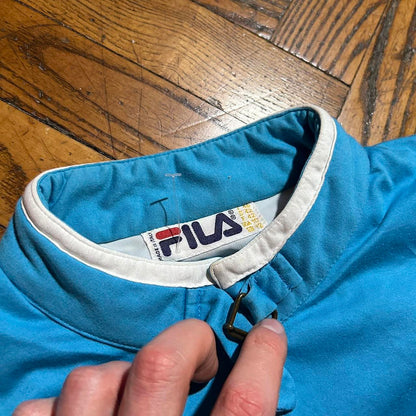 Vintage Fila Half Zip Sweatshirt Blue S