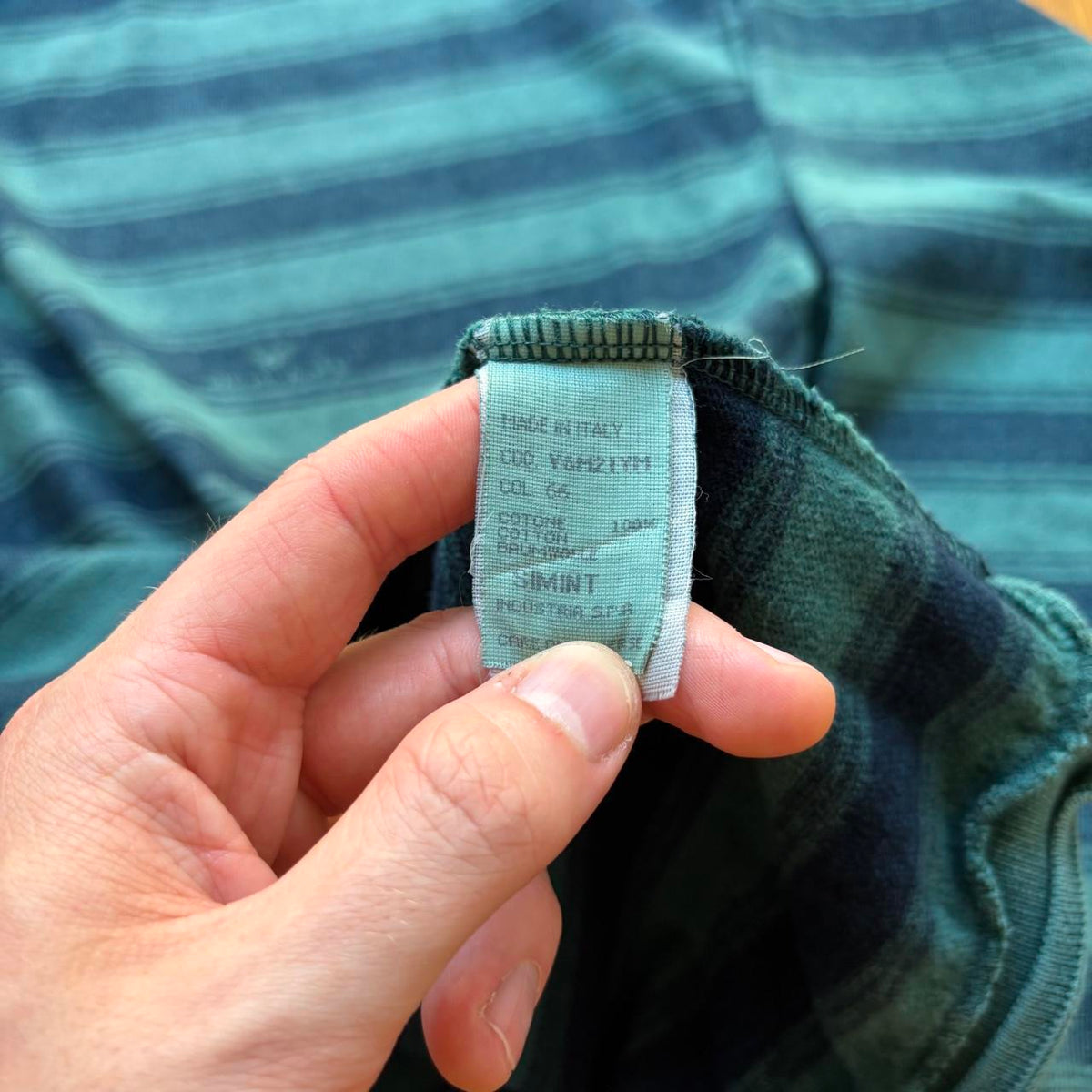 1990s Armani Jeans Striped Sweatshirt L