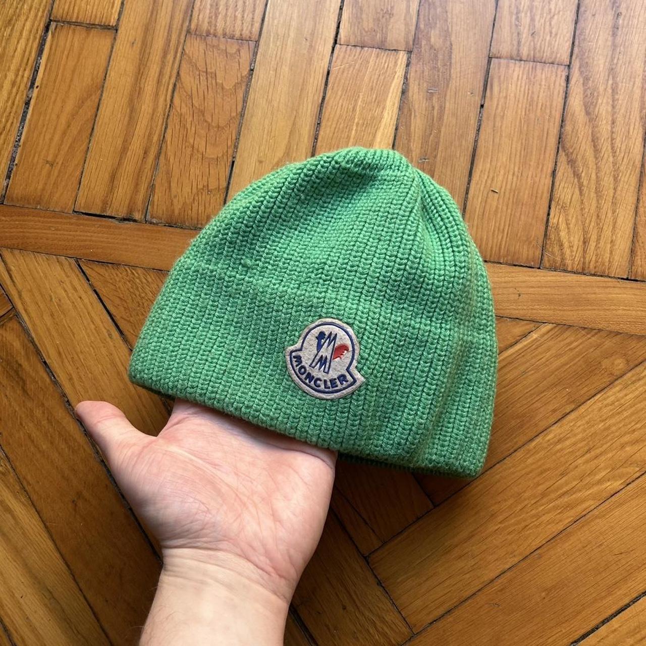 1980s Moncler Knitted Beanie Green OS
