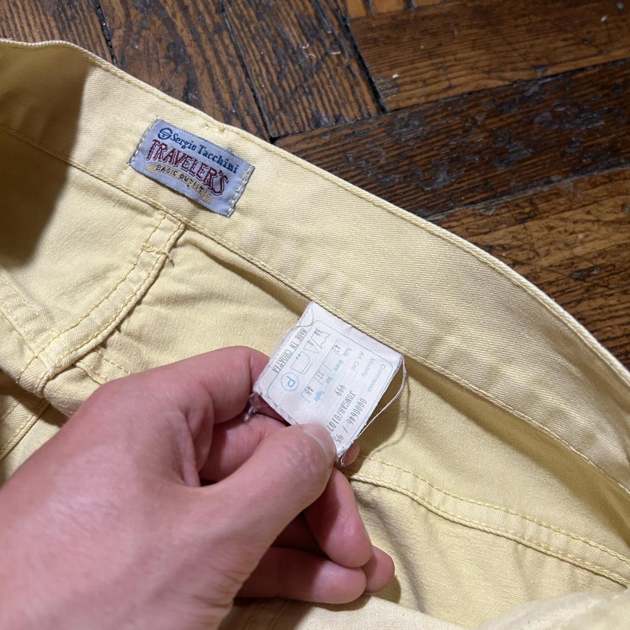 1990s Sergio Tacchini Trousers Yellow 32W 28L