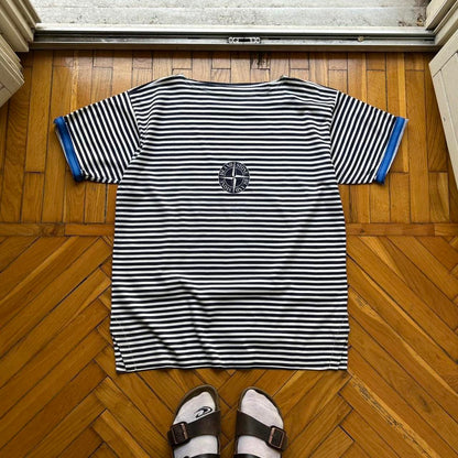 1980s Stone Island Striped T Shirt L