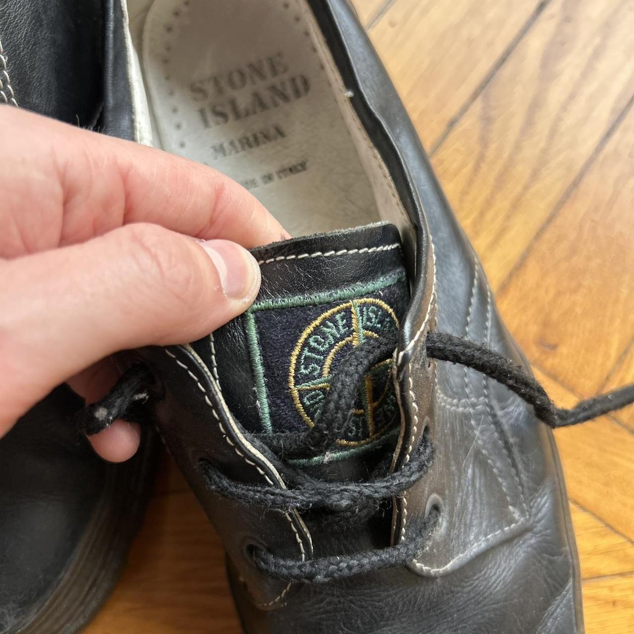 1980s Stone Island Marina Shoes Black UK 10.5
