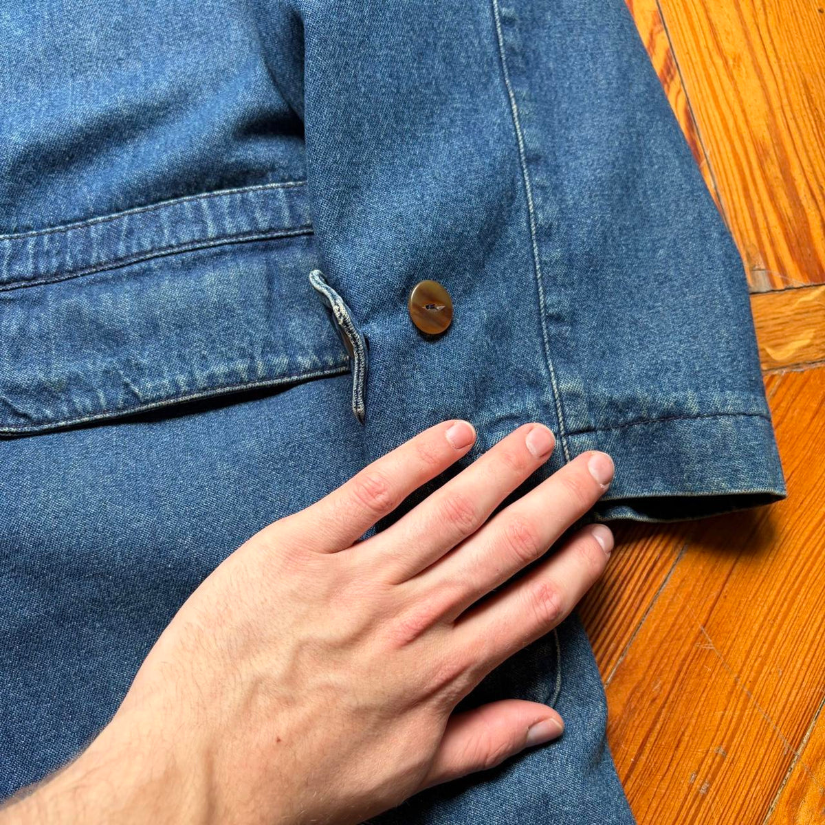1990s Valentino Lined Denim Coat L