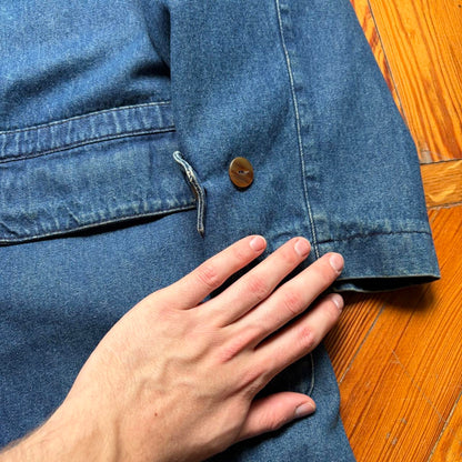 1990s Valentino Lined Denim Coat L