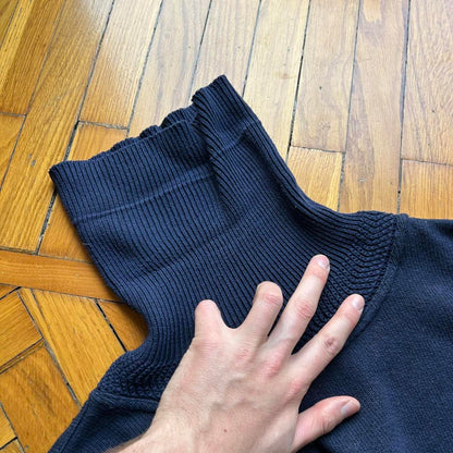 1990s Armani Jeans Roll Neck Sweatshirt Navy L