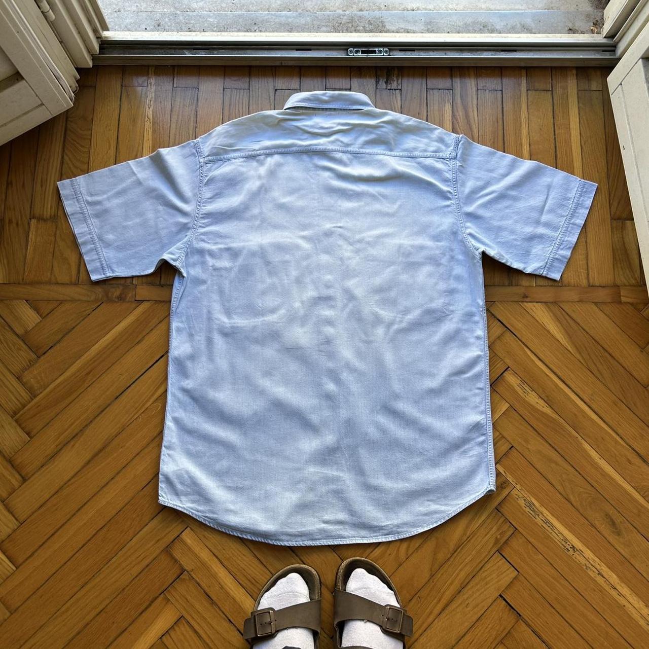 1980s Emporio Armani Denim Shirt Blue XL