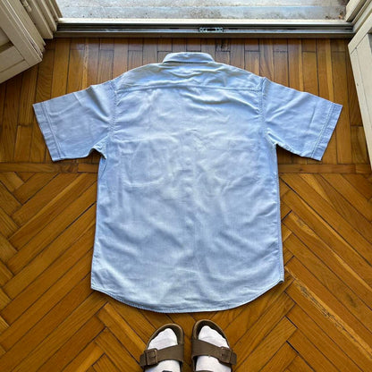 1980s Emporio Armani Denim Shirt Blue XL