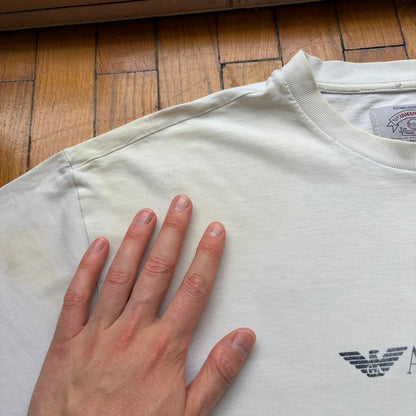 1990s Armani Jeans Basic T Shirt White L