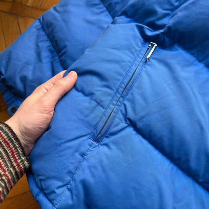 1980s Moncler Grenoble Down Jacket Blue XL