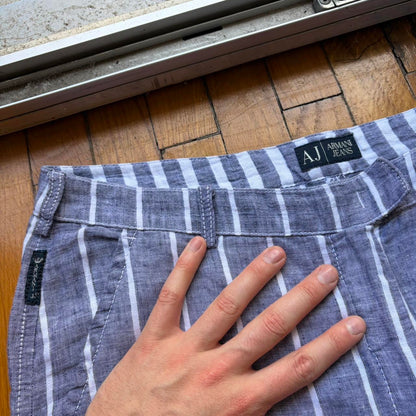 2000s Armani Jeans Linen Trousers 34W 30L