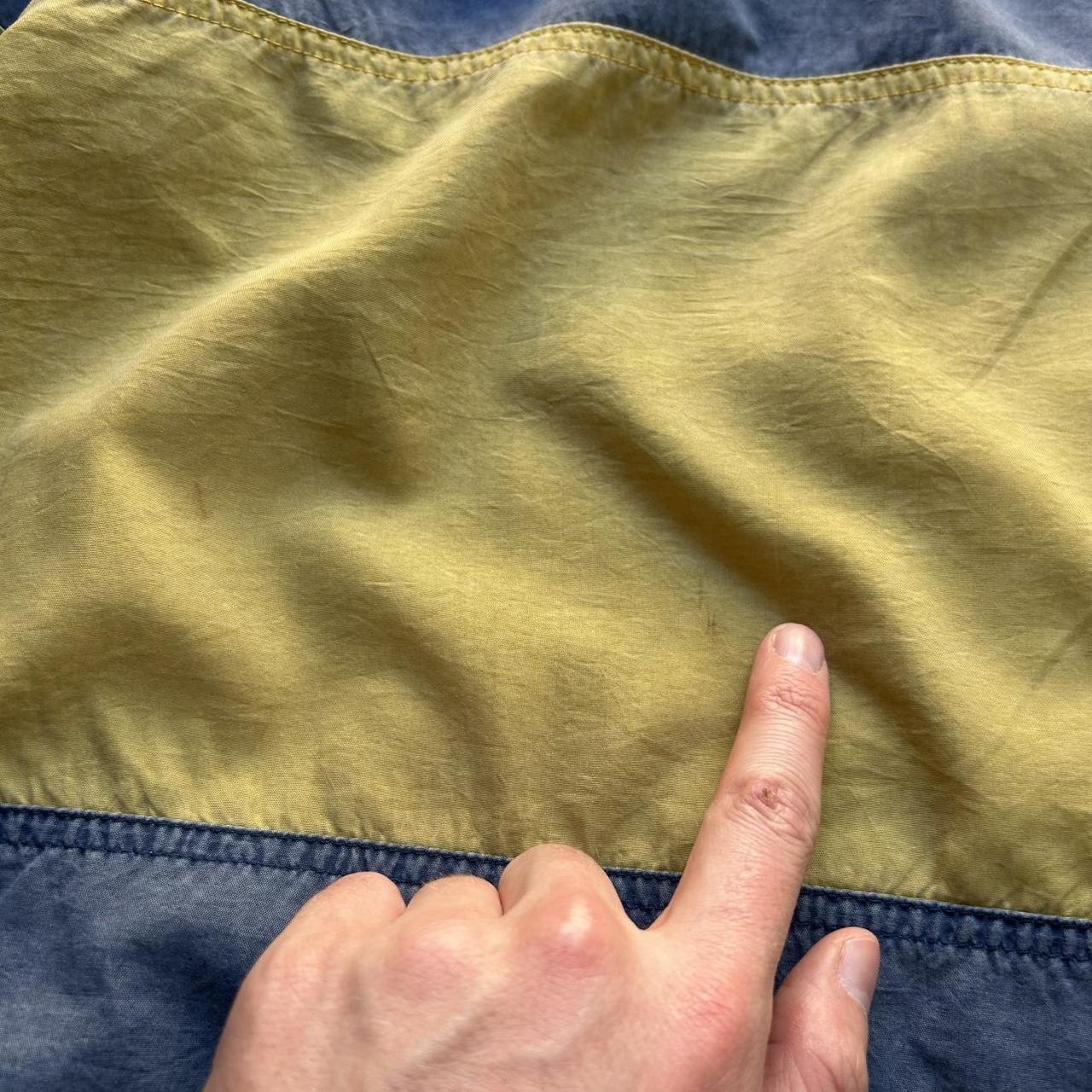 1990s Nike Hooded Jacket Blue Yellow XXL