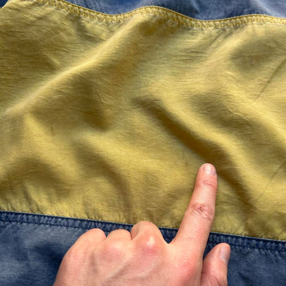 1990s Nike Hooded Jacket Blue Yellow XXL