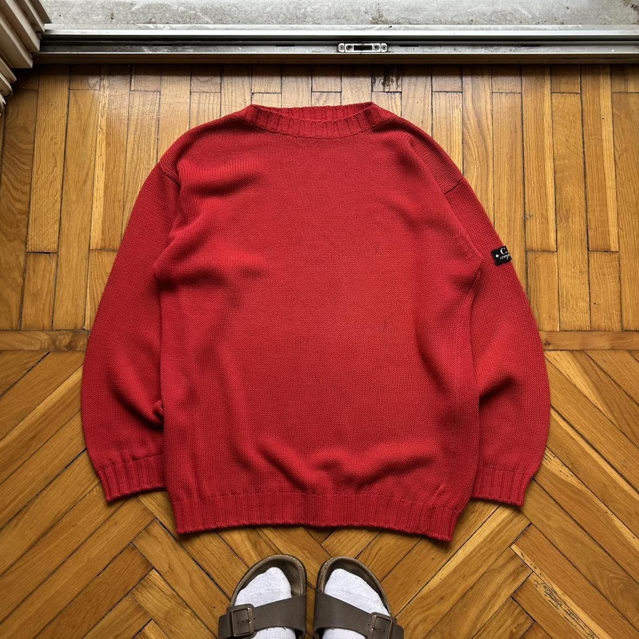 1980s CP Company Knitted Jumper Red S