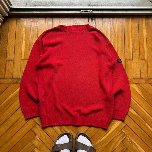 1980s CP Company Knitted Jumper Red S