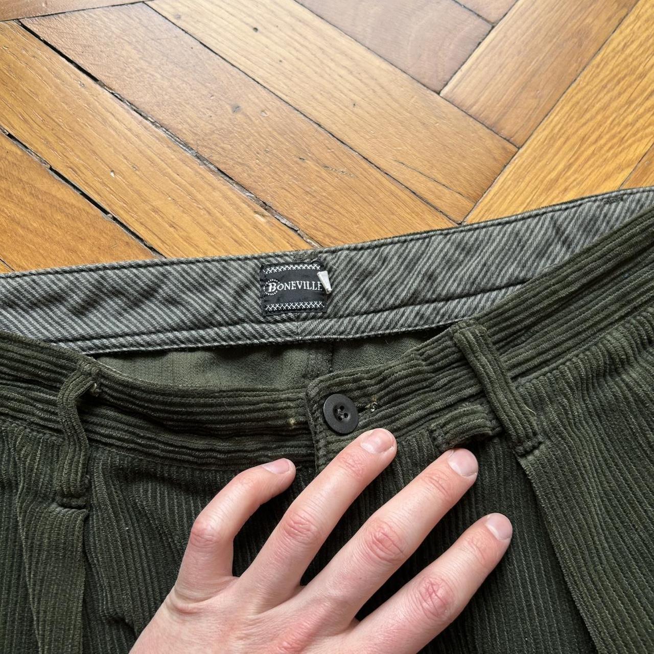 1980s Boneville Corduroy Trousers Green 36W 34L