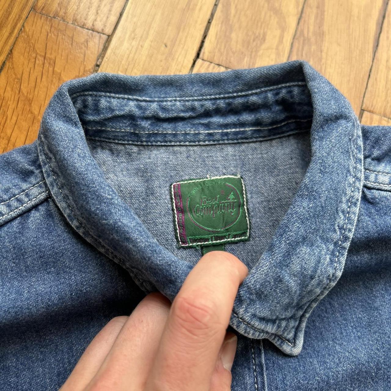 1980s Best Company Denim Shirt Blue L