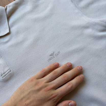1990s Armani Jeans Polo Shirt Cream XL