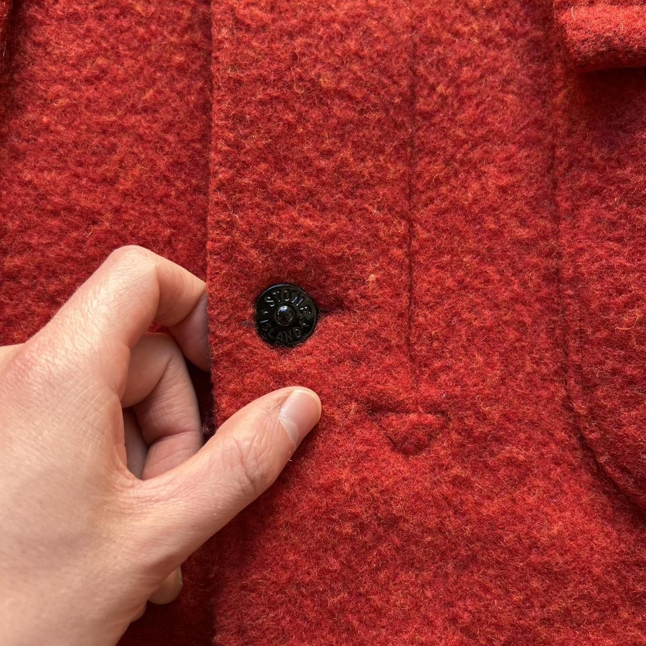 1980s Stone Island Montgomery Duffle Coat Red M