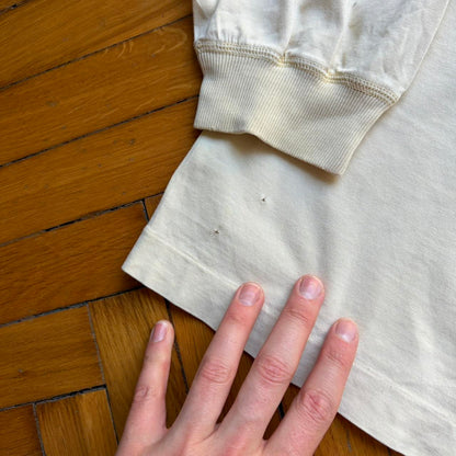 1980s CP Company LS Henley T Shirt Cream L