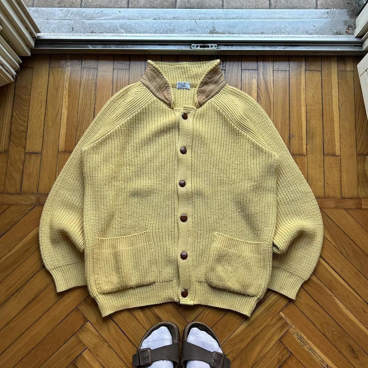 1980s CP Company Knitted Cardigan Yellow L