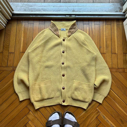 1980s CP Company Knitted Cardigan Yellow L