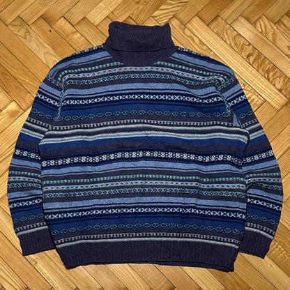 1990s Benetton Roll Neck Knitted Jumper XL