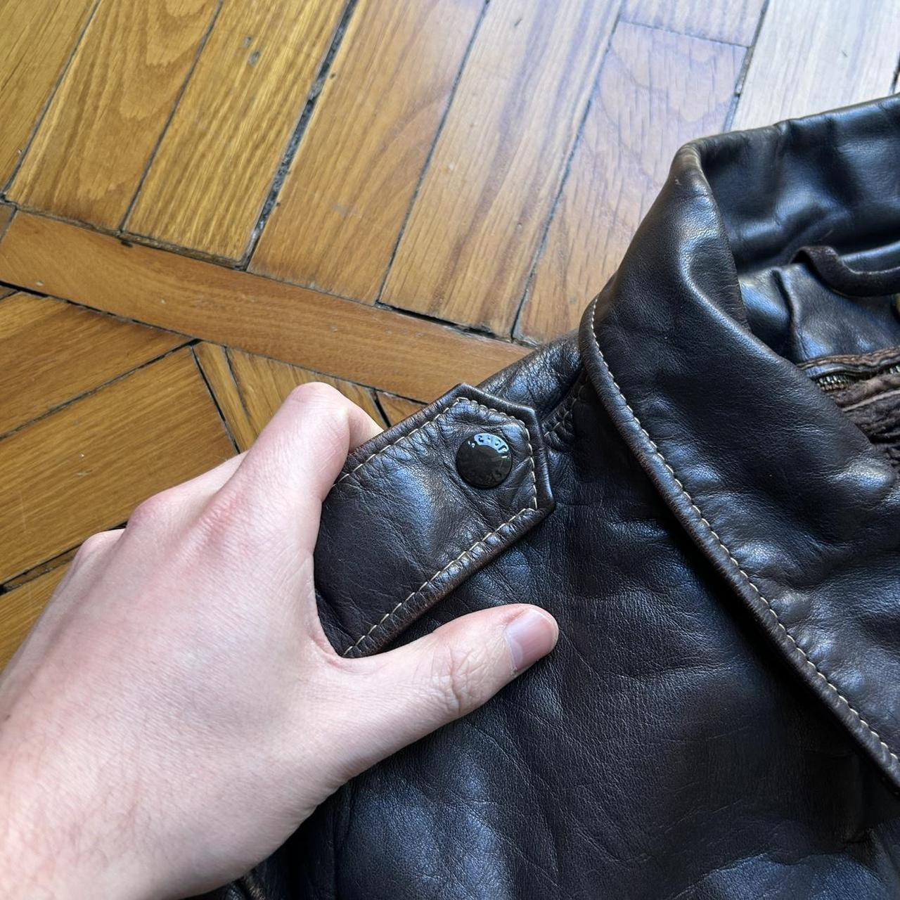 1990s Schott Leather Jacket Brown L