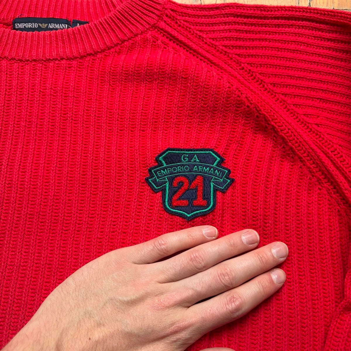 1980s Emporio Armani GA21 Knitted Jumper L