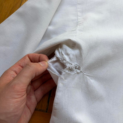 1980s Stone Island Marina Shirt White DAMAGED XL