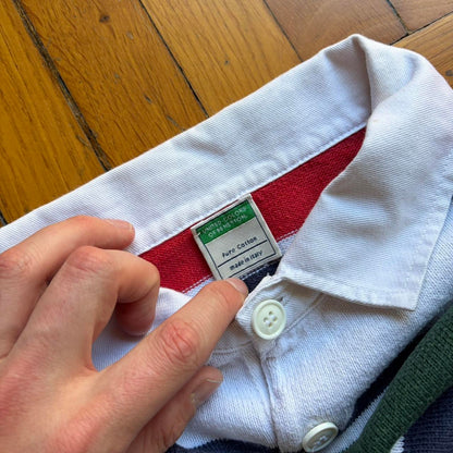 1990s Benetton Rugby Polo Shirt XL
