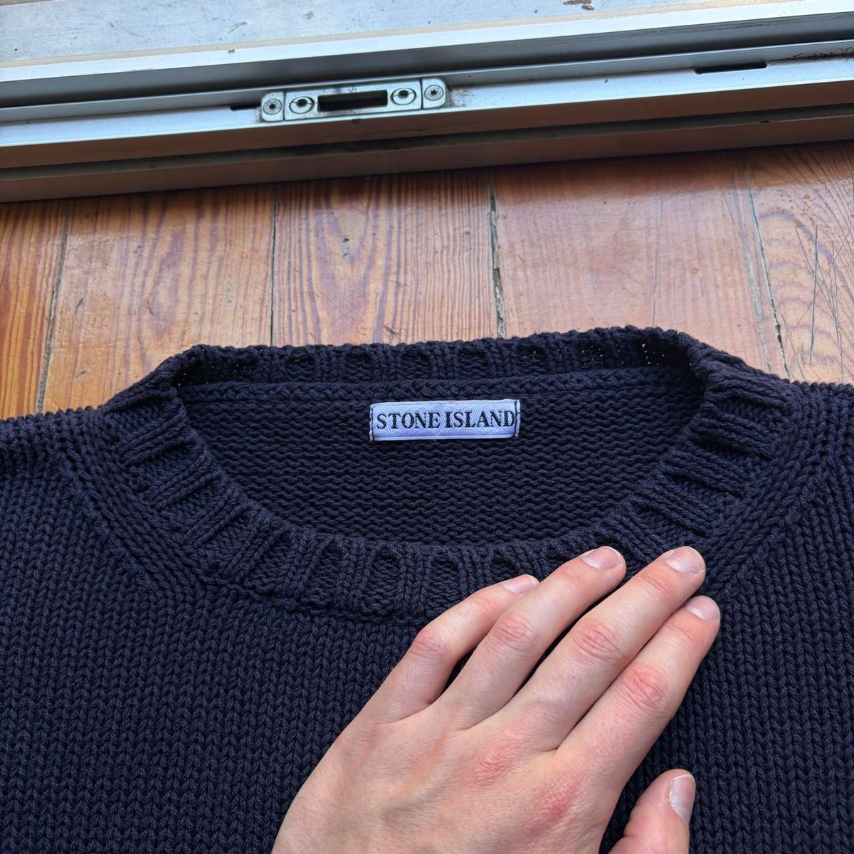 S/S 1999 Stone Island Knitted Jumper Navy XL