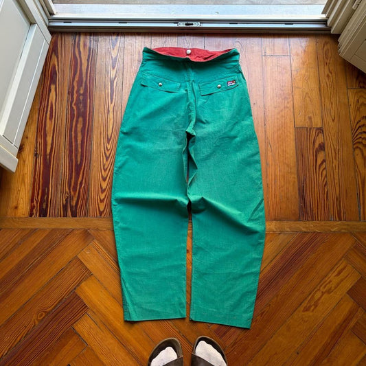 1980s Enrico Coveri Trousers Green 28W 26L