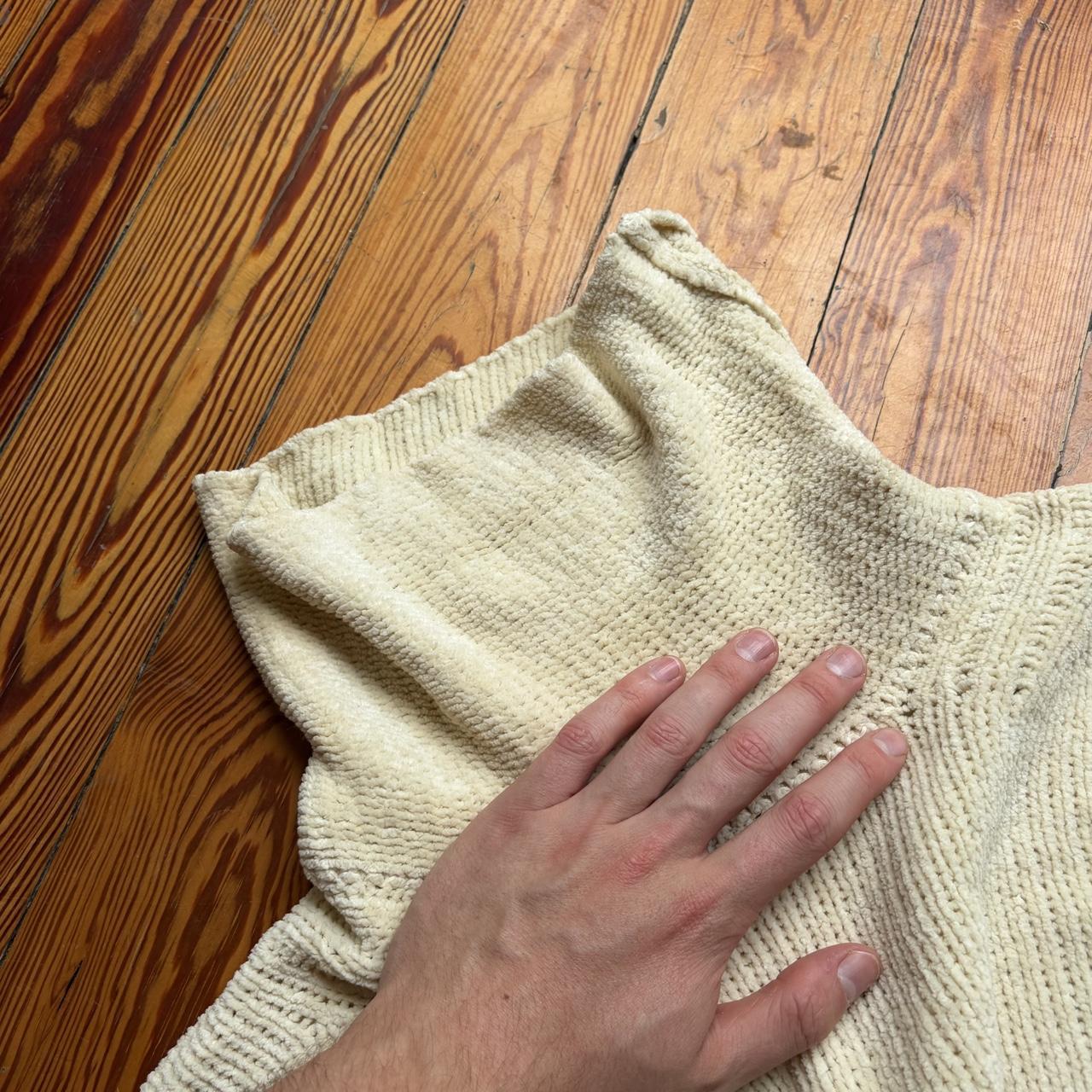 A/W 1997 Stone Island Chenille Knitted Jumper Cream L