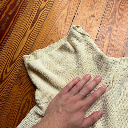 A/W 1997 Stone Island Chenille Knitted Jumper Cream L