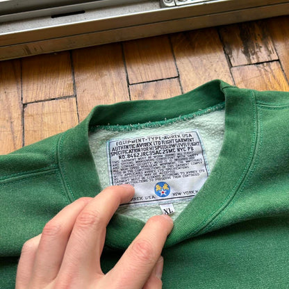 1990s Avirex Sweatshirt Green XL