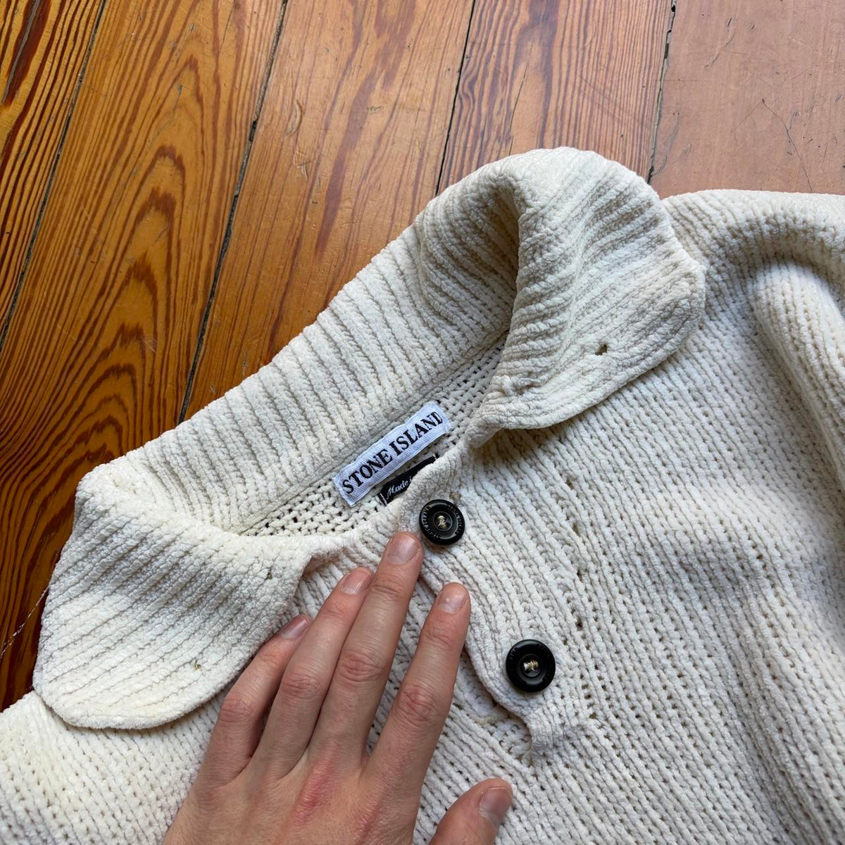 1990s Stone Island Chenille Knitted Jumper M