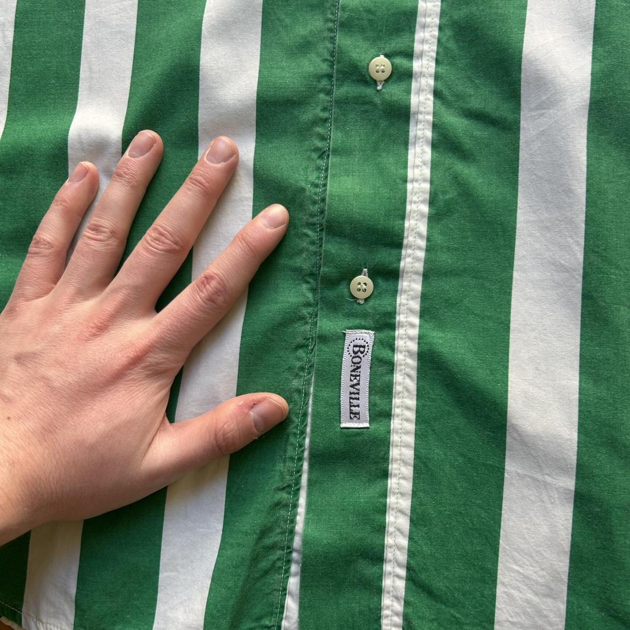 1980s Boneville Striped Shirt L