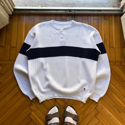 1990s Cerruti 1881 Knitted Jumper White XL