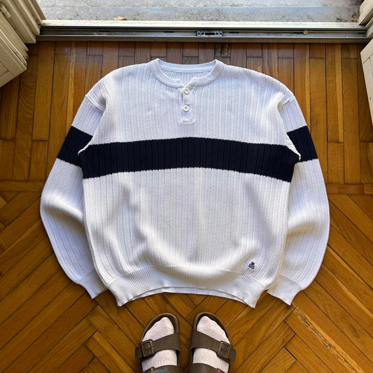 1990s Cerruti 1881 Knitted Jumper White XL