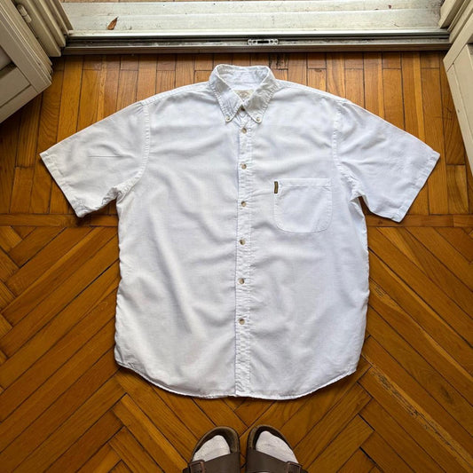 1990s Armani Jeans Linen Shirt White XXL