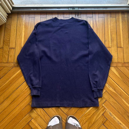 1990s Emporio Armani Sport LS T Shirt Navy S