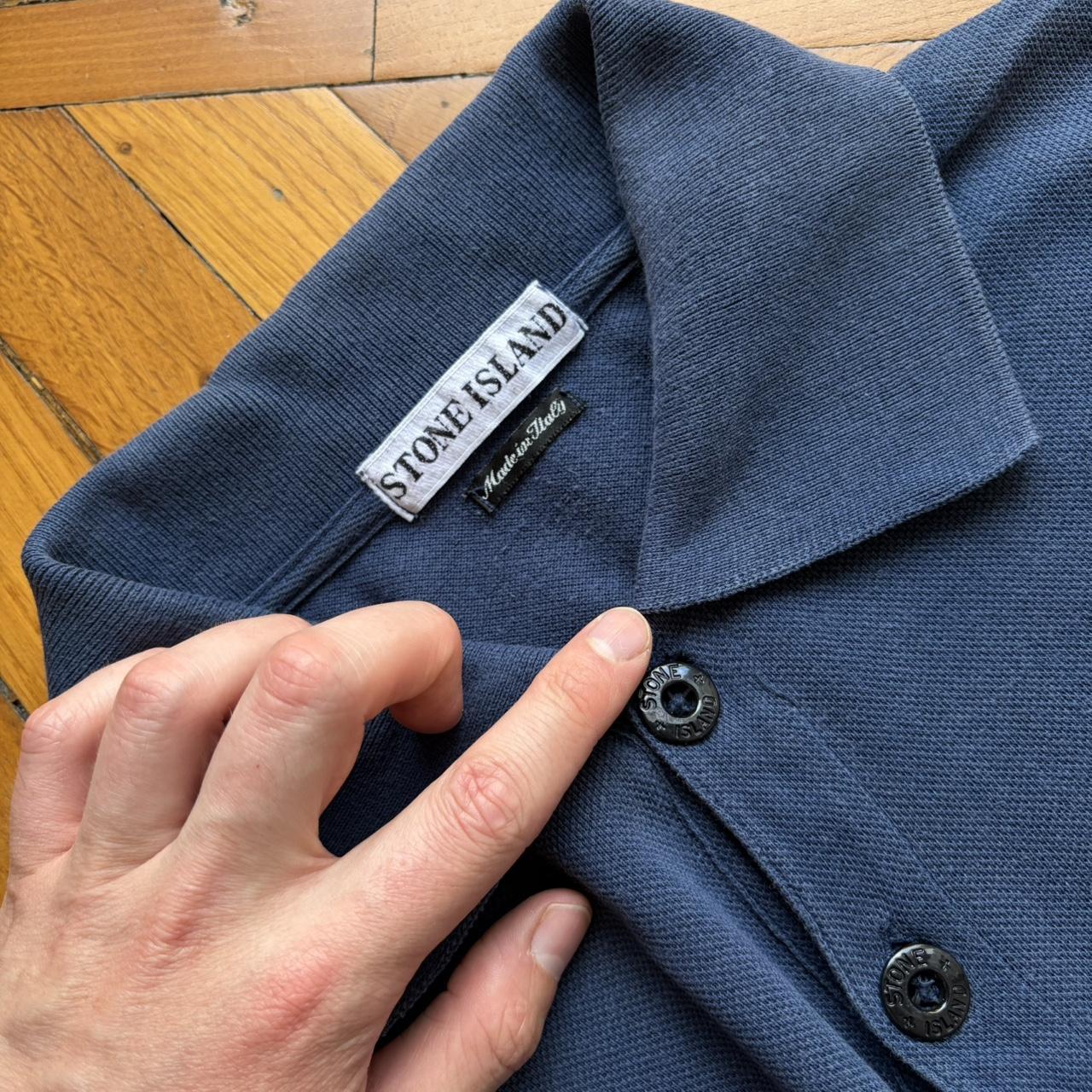 S/S 1997 Stone Island Marina Polo Shirt Navy L