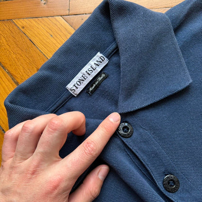 S/S 1997 Stone Island Marina Polo Shirt Navy L