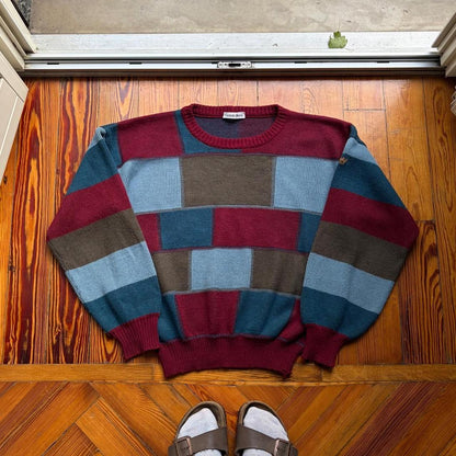 1980s Giorgio Armani Multicoloured Knitted Jumper M