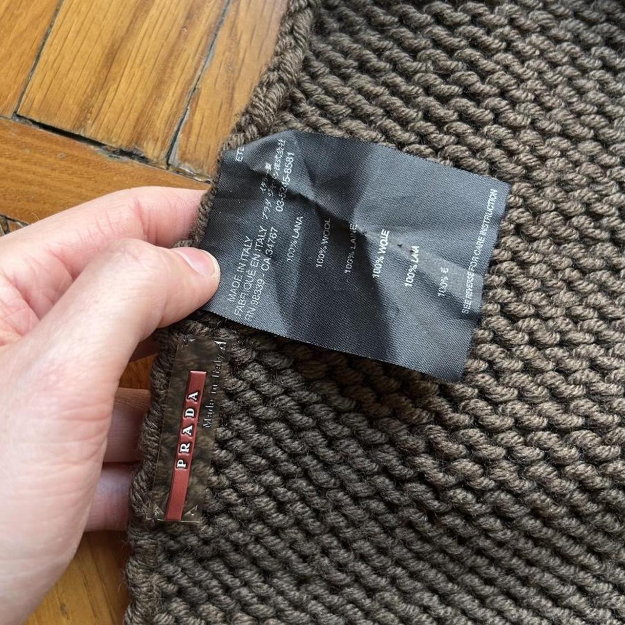 1990s Prada Knitted Wool Scarf OS