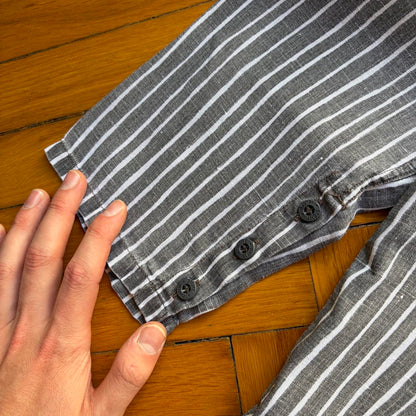 2000s Stone Island Linen Shirt Striped L