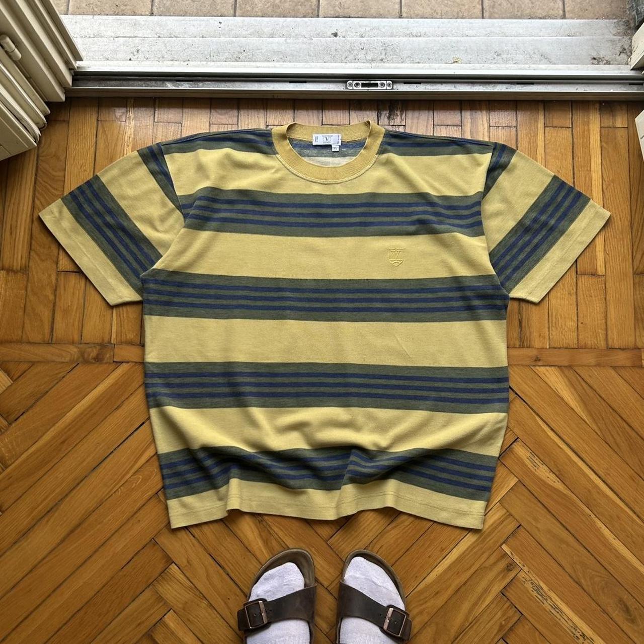 1990s Valentino Striped T Shirt XL
