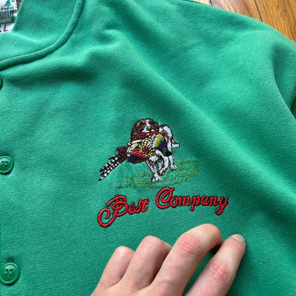 1980s Best Company Cardigan Green XL