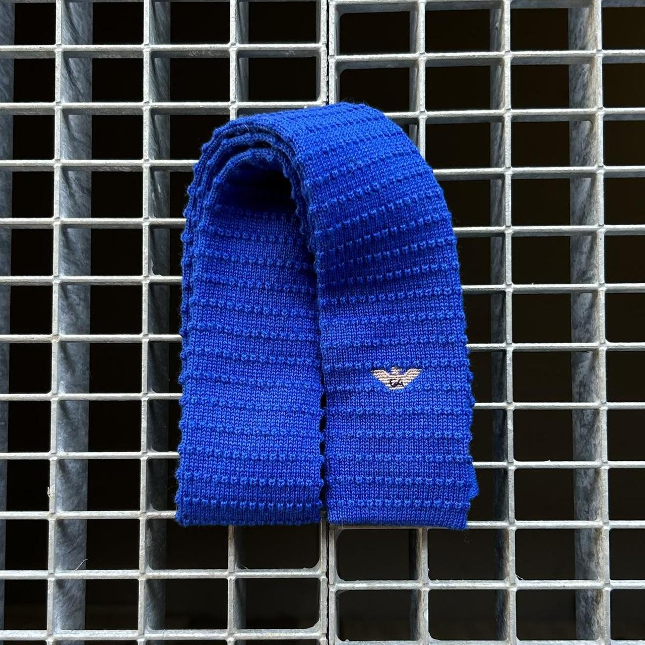 1980s Giorgio Armani Tie Blue