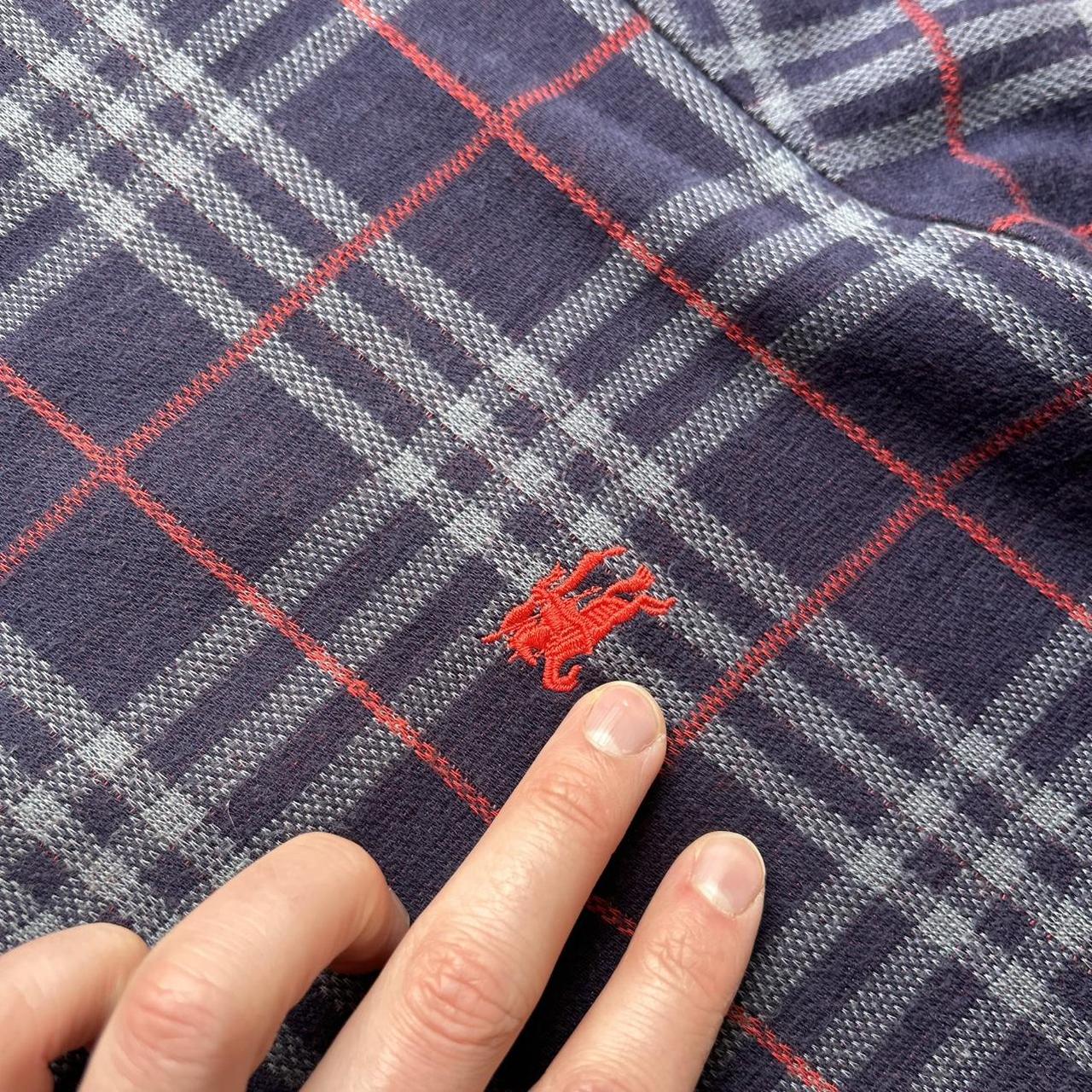 1990s Burberry Nova Check Polo Shirt L